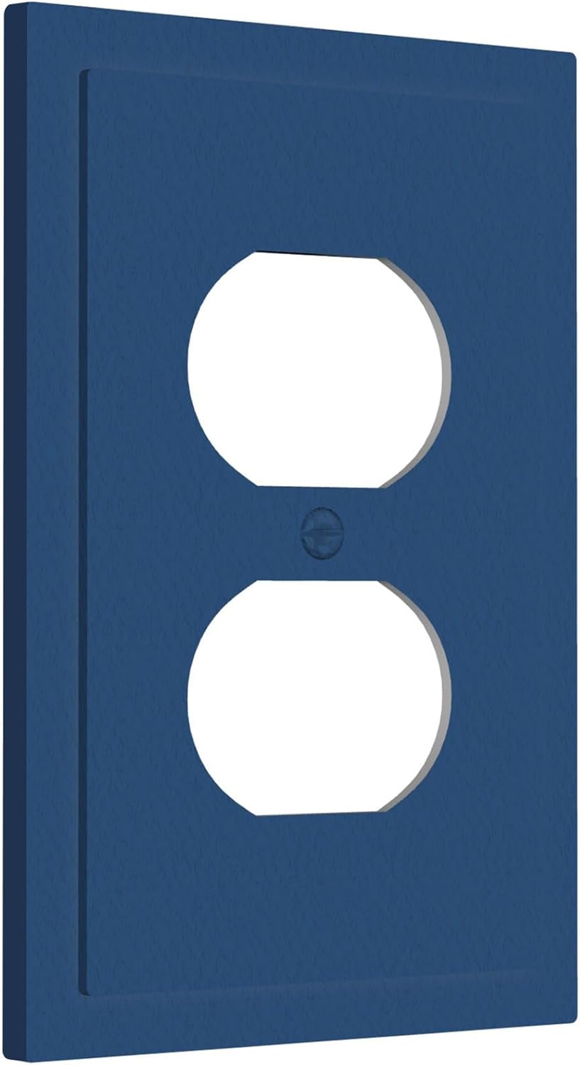 Cobalt Blue Outlet Cover Plate Classic Navy 1 Gang Duplex Light Switch Cover Decorative Wall Plates for Electrical Outlets Switch Plate Covers Bold Blue for Modern Living Room Office