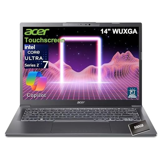Acer 2026 Touchscreen Laptop Computer, Intel Core Ultra 7 up to 4.8 GHz, 32GB RAM, 1TB SSD, 500GB Ext. HDD, 14" WUXGA, Backlit KB, Long Battery Life, Windows 11 Home, AI PC for Business & Students