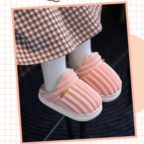 Slipper Booties, Winter Fuzzy Warm Thick-Soled Plush House Cloud Slides Children's, Sweat-Wicking, Cold-Resistant4