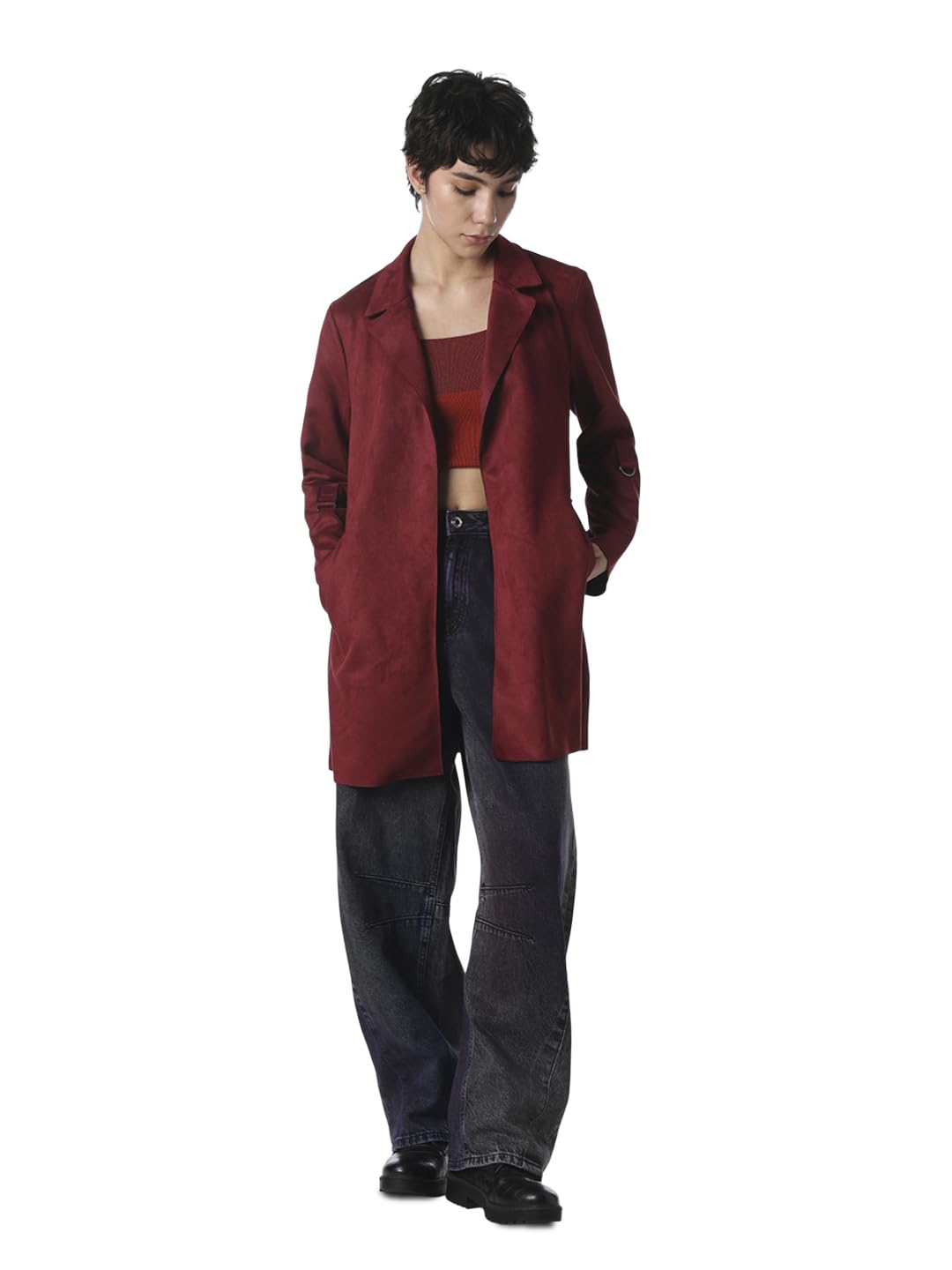 only Women Lapel Collar Solid Tailored Jacket-picture-26