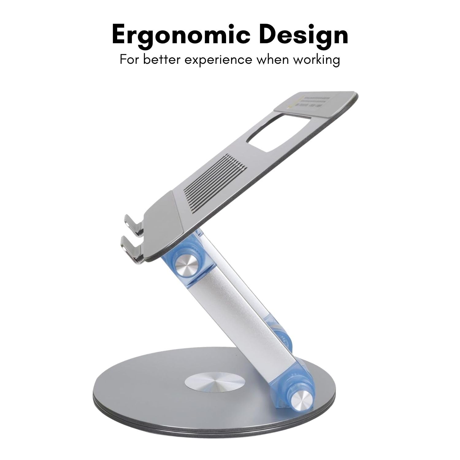 J27 Portable Laptop Stand, Ergonomic Adjustable Alloy Laptop Riser, Foldable Stand, Height Adjustable, Anti-Slip Design, Lightweight, Ideal for Work, Study, and Travel 28