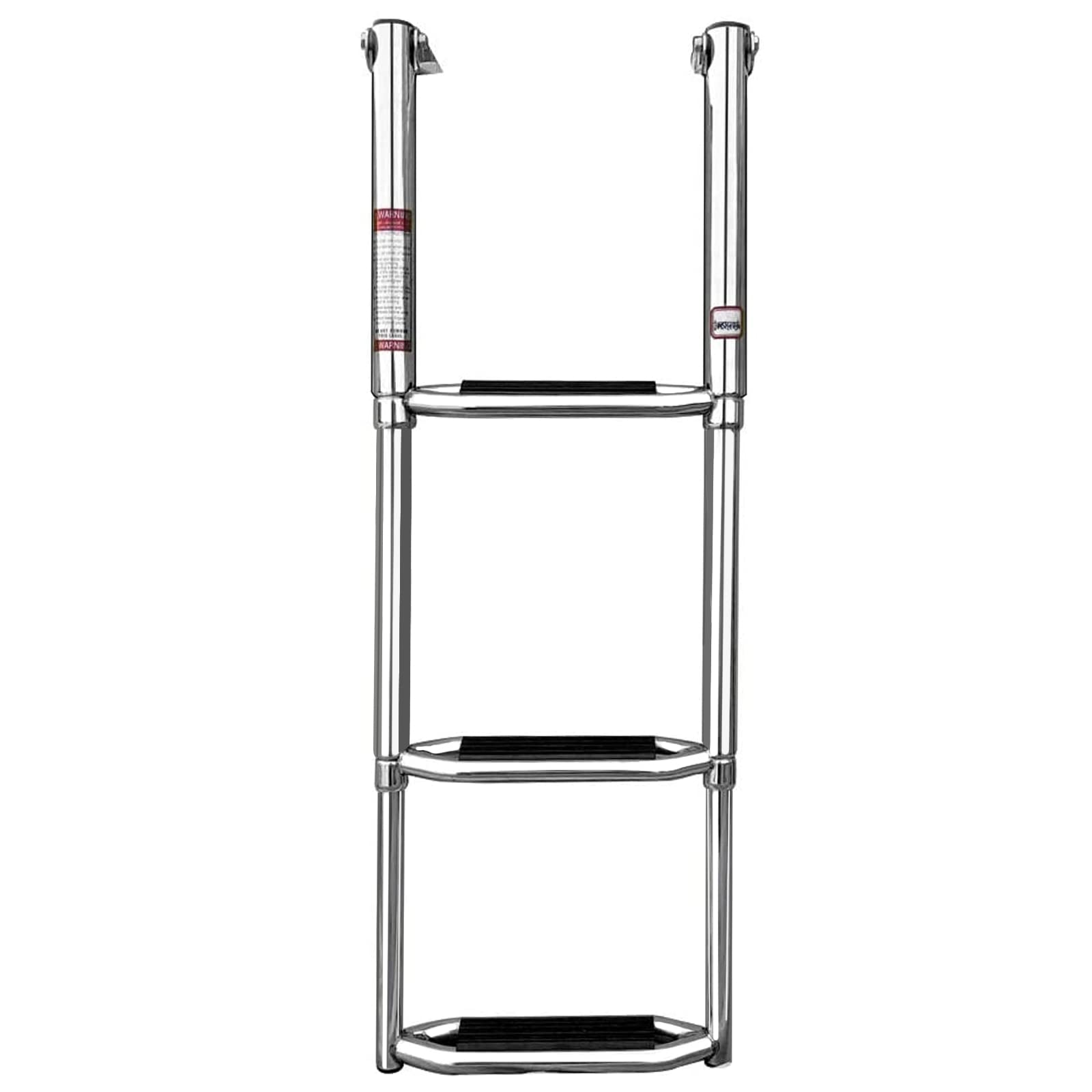 Buy Stainless Steel Telescoping 3 Step Boat Ladder, Extension Pontoon Boat Ladder Wider Pedals
