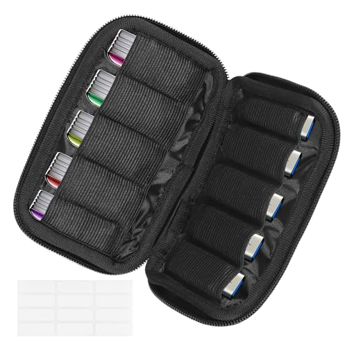 Ya en mundofriki.es: Bolsa de Almacenamiento para Memoria USB, Funda para Unidad Flash USB con 10 Compartimentos para lápiz de Memoria, Adecuado para Viajar, la Oficina y el hogar