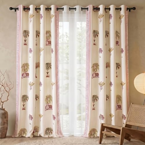 Image of Story@Home Combo Curtains of Cotton & Sheer | Semi Long Door Curtain 8 Feet Long Set of 3, Semi Long Door Light Filtering Layered & Sheer Curtain | Combo Panels, 116 X 242 Cm | White & Maroon /Mustard