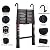 Telescoping Ladder Aluminum Black Extension Ladder 10.5FT 3.2m, Home Ladder with Detachable Hooks, Weights 19lbs Portable Collapsible Ladder Adjustable Height, Space Saving