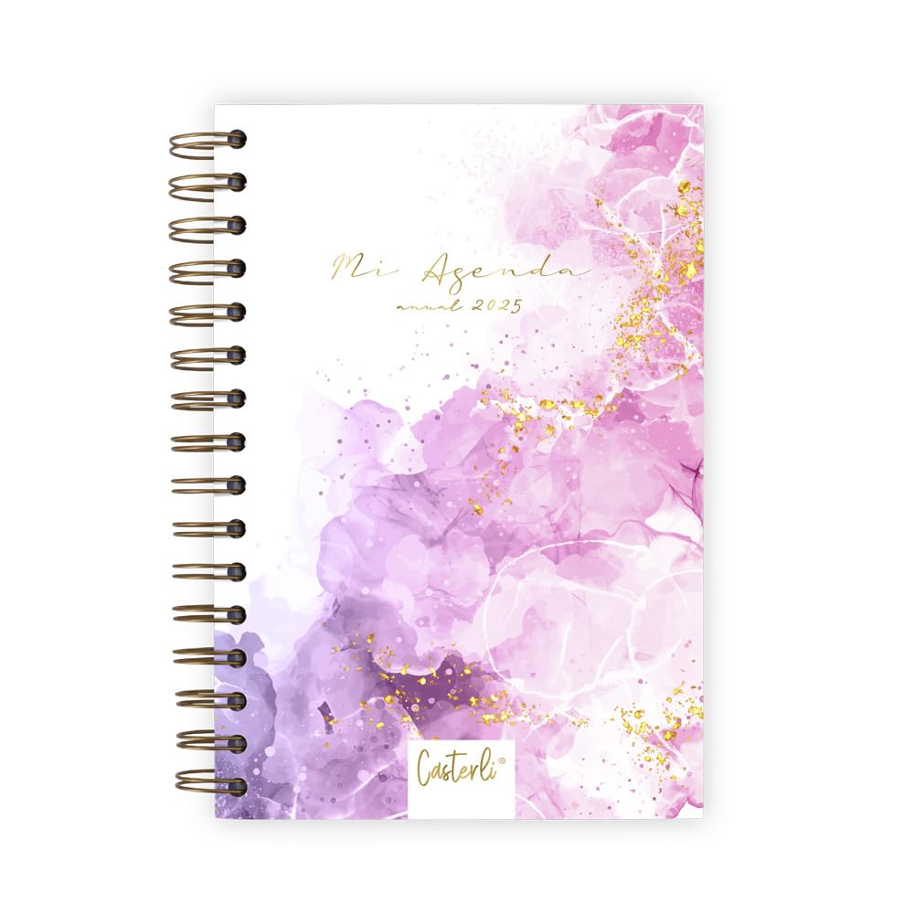 Casterli 2024 Purple A5 Week to View Yearly Diary Planner