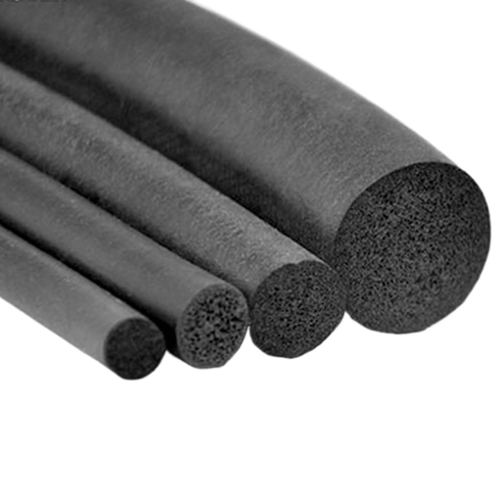 Burletes, cinta de espuma, espuma de alta densidad Cinta excluyente de tiro, sello de ajuste de junta de goma EPDM de 10M, diámetro de 5-20 mm, cordón de esponja redondo de espuma negra, burlete de go