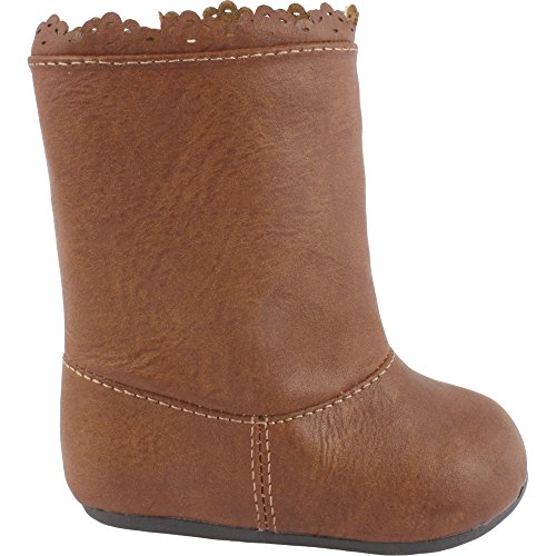 Baby Deer Baby Infant Brown Dress Boot with Walking Sole - Tan Brown Size 7 (Infant Toddler Baby Boots)3