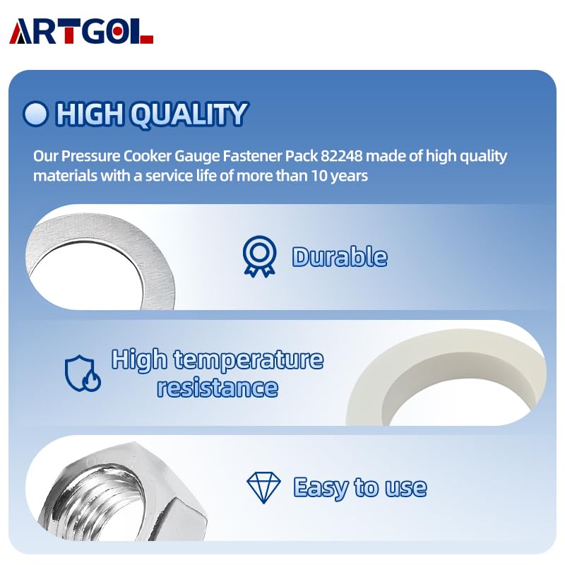 Miniatura 6 de Paquete de 4 sujetadores de calibre de olla a presión 82248 de repuesto para medidor de vapor Presto 85772 82237 82121, piezas de repuesto para olla