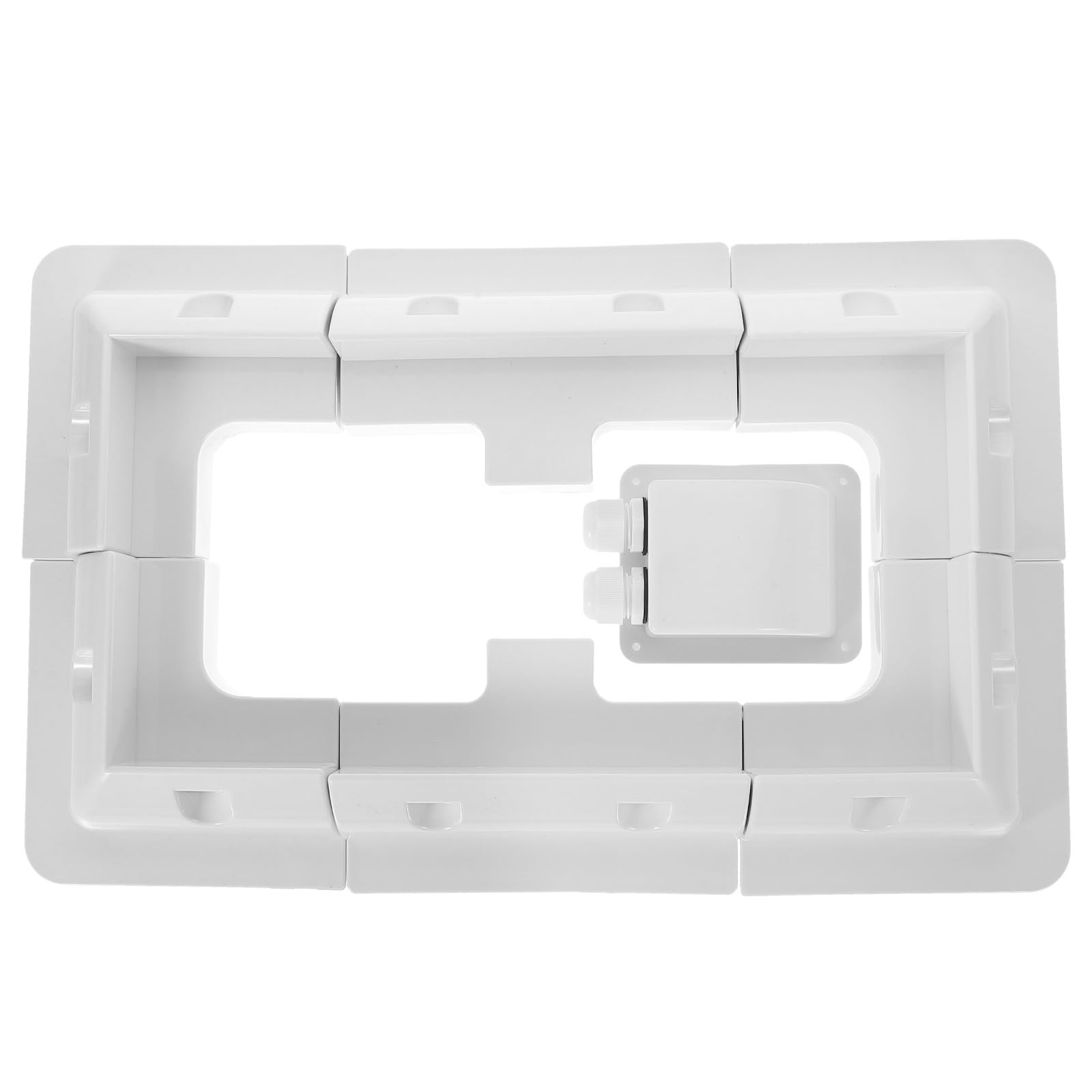 Staffa di Montaggio per Pannelli Solari Bianco in Abs Struttura Robusta e Supporto Stabile per Camper e Yacht Kit da 7 Pezzi