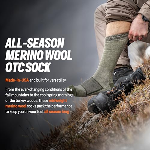 First Lite All-Season Merino Wool OTC Sock - Moisture Wicking Boot Socks for Hunting & Hiking, Made in USA3