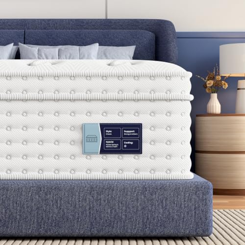 Image of BedStory Extra Firm King Mattress 12 Inch, Hybrid King Size Mattress in a Box, Back Pain Relief, Luxury Pocket Spring Mattress, Fiberglass-Free, No Odor, 10 Year Warranty