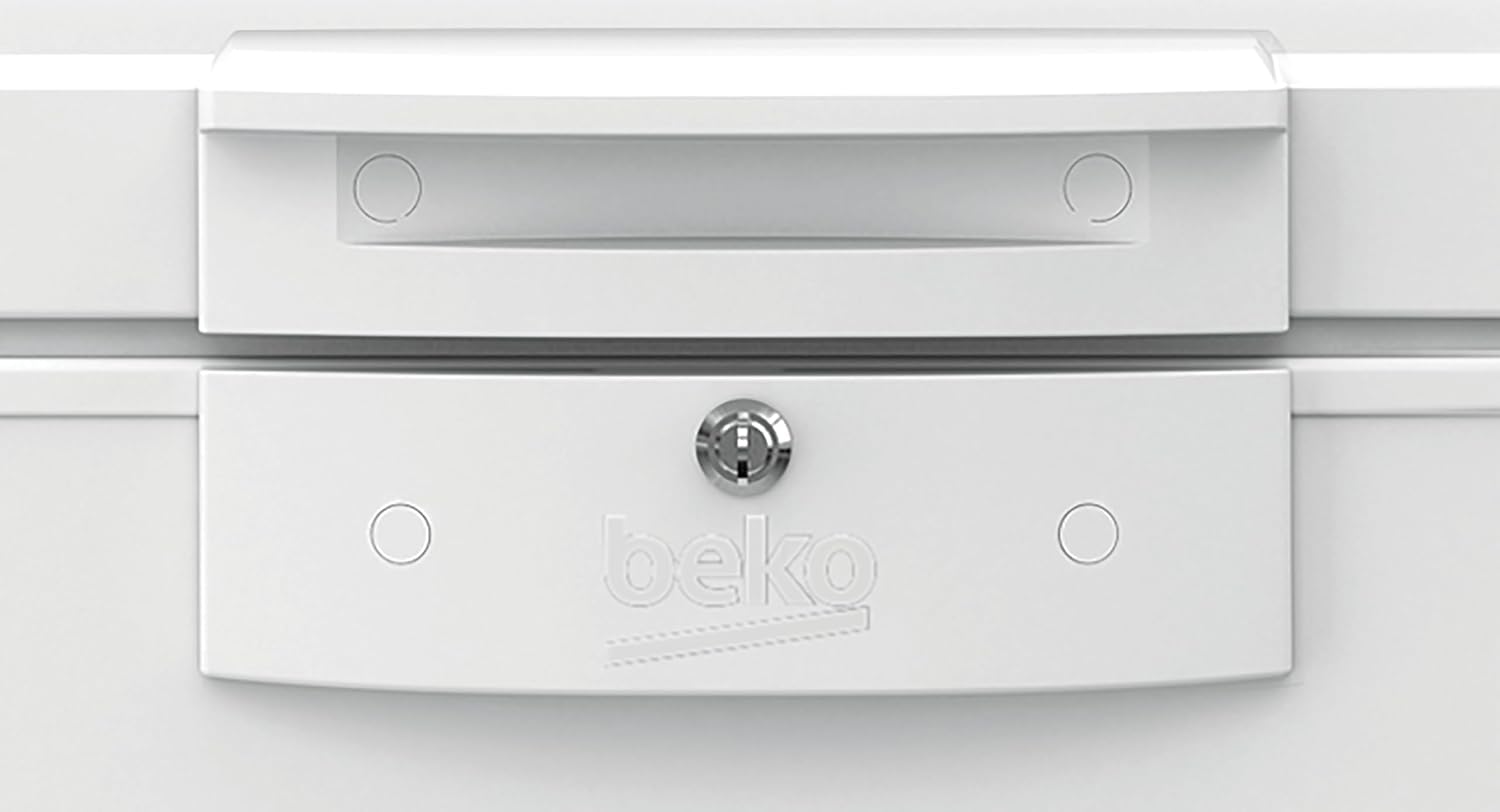 Beko HSM46740 - Congelatore grande, capacità utile 451 l, 3 cestini, allarme temperatura, serratura per interni, 36 dB (A), bianco