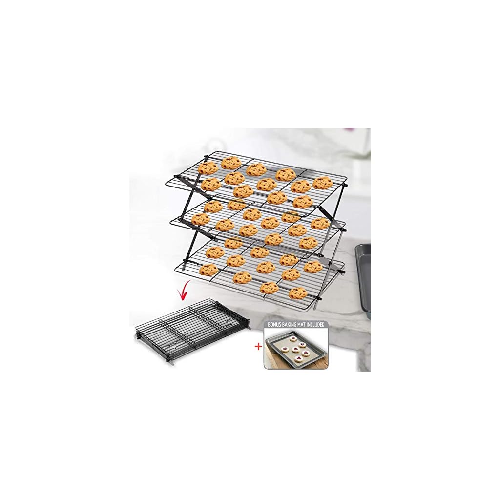 Buy 3Tier Collapsible Cooling Rack Bonus Baking Mat Included