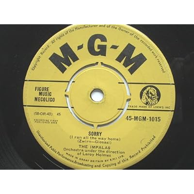 Impalas Sorry 7" MGM MGM1015 VG 1958