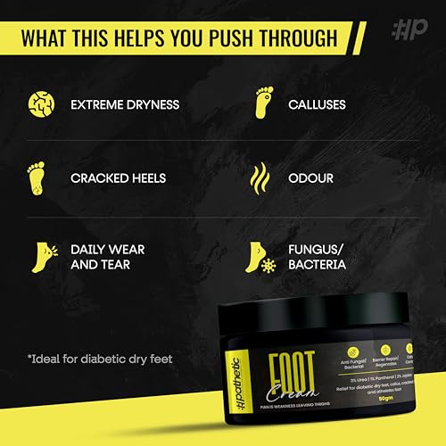 Image of Pathetic Foot Cream for Dry & Rough Feet 50g | With Urea 3%, Salicylic Acid 1% & Lactic Acid | Moisturises, Smoothens & Helps Reduce Rough Skin | For Daily Foot Care