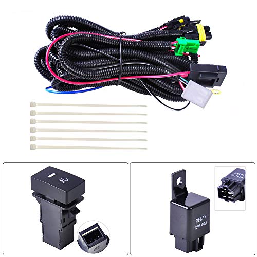 Preisvergleich Produktbild housesweet H11 Kabelsatzsteckdosen für Nebelscheinwerfer 12V 40A Relais-LED-Anzeigen Schalter LKW-Fahrlicht