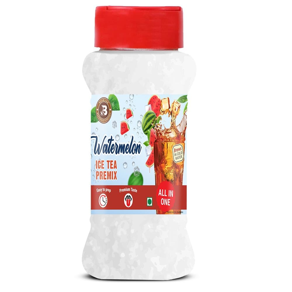 Brew Lab All In One Watermelon Ice Tea Premix || Improves Metabolism & Digestion || Tea Plastic Bottle (100 g)-image-22