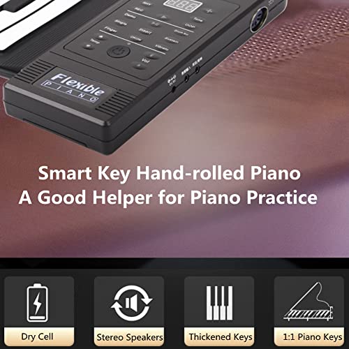 Denash Clavier Piano Pliable 61 Touches, Roll-up Soft Silicone Piano électronique Flexible Clavier de Musique numérique… - Les Beatles, Paul McCartney, John Lennon, RIngo Starr, George Harrison Denash Clavier Piano Pliable 61 Touches, Roll-up Soft Silicone Piano électronique Flexible Clavier de Musique numérique… – Image 7