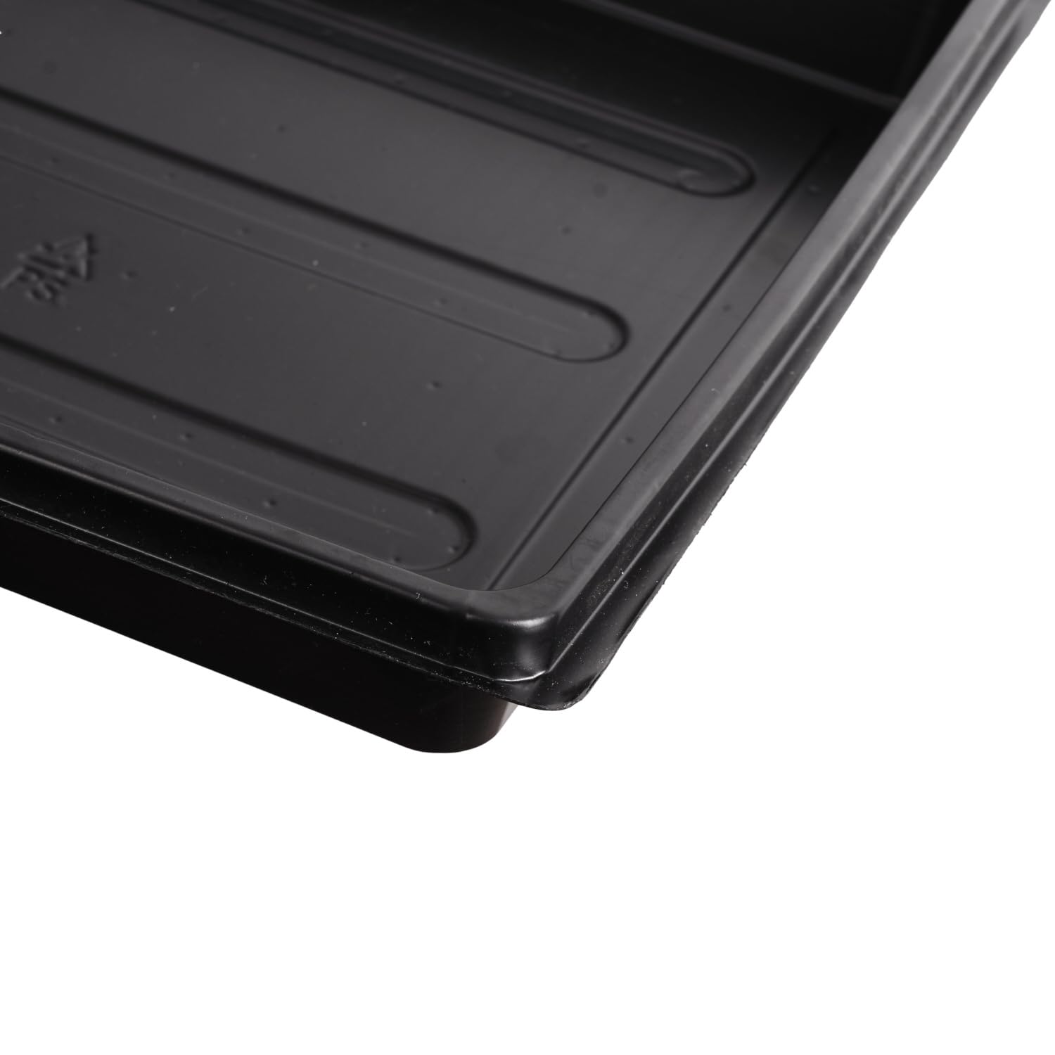 Lot de 10 bacs de serre 52,5 x 31,5 x 5 cm - En plastique - Bac de transport - Sans trous de fond - Idéal pour les plantes, la culture, le jardin