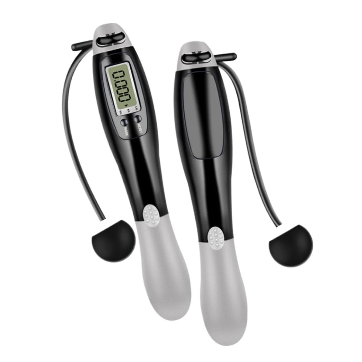 Cuerda para Saltar Equipo Inalámbrico del Ejercicio Hogar De La Cuerda Saltar Alambre Conteo Aptitud Fitness(Black)