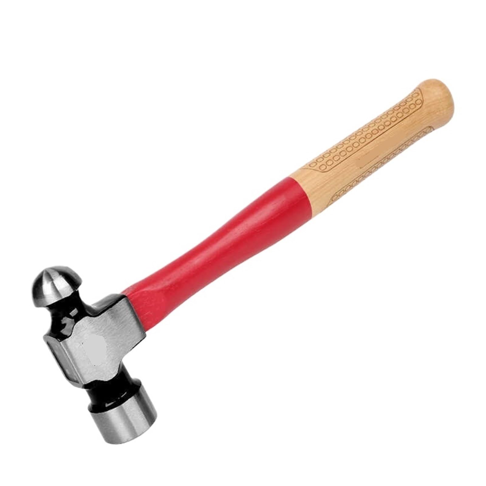 Martillo con mango de madera, herramienta for trabajar la clavos acero y cabeza redonda(1lb-Wooden Handle)
