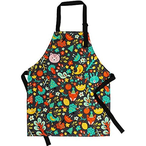 Jennice House Kids Cotton Aprons for Cooking Cover