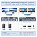HDMI Displayport Hybird KVM Switch 2 Monitors 2 Computers 8K@60Hz 4K@144Hz, Aluminum Dual Monitor KVM Switches for 2 PC Share 2 Monitor and 4 USB Devices, Support Extended/Copy Mode,Cables Included