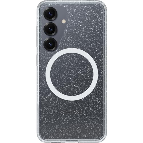 Image of OtterBox Symmetry Series Clear Case with Magnets for Samsung Galaxy S25, Shockproof, Anti-Drop, Slim, Supports 3X More Drops Than Military Standard, Stardust