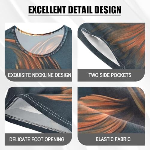 ALAZA Funny Fish Pajama Set Short Sleeve Sleepwear Soft Lounge Nightwear4