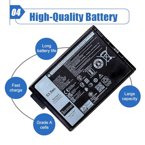 Image of XVJNP Laptop Battery Compatible with Dell Latitude 5430 7330 Rugged Extreme P148G P148G001 P149G P149G001 Series 6JRCP 06JRCP M0TN3 0M0TN3 KD1CT 451-BCWQ 11.4V 53.5Wh