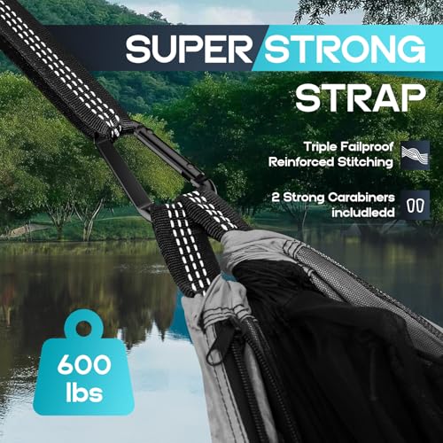 Image of Camping Hammock Mosquito Net,Double & Single Portable Hammocks Hammocks with 2 Tree Straps,Hammock Tent for Travel Camping,Camping Accessories for Indoor Outdoor Hiking Backpacking Backyard Beach
