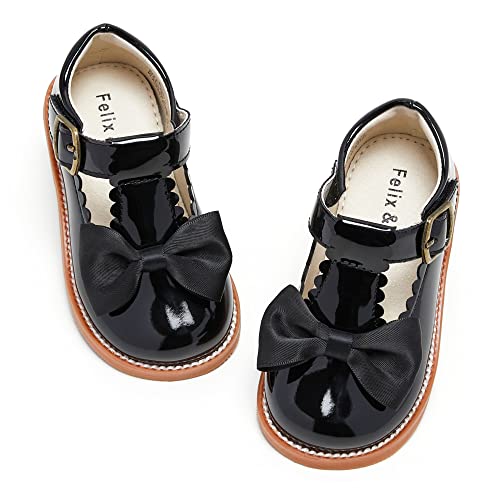 Image of Felix & Flora Toddler Little Girl Mary Jane Dress Shoes - Ballet Flats for Girl Party School Shoes