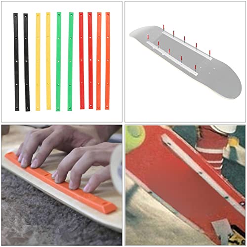 RNXRZANK 3X Skateboard Rails Set with Anti-Rubber Strip for Longboards