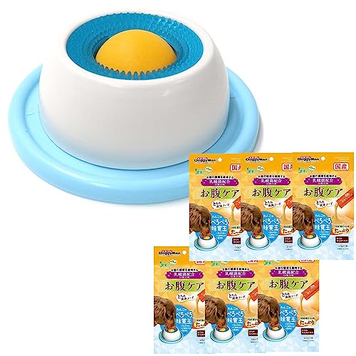 わんこのぺろぺろ味覚玉&専用フード(わんこの健康ピューレ おなかケア10g×5本?6袋)セット