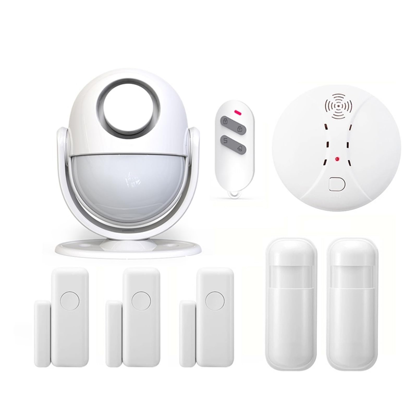 Wifi Smart Home Security di allarme 120dB Funziona con RF433 Rilevatore PIR Sensore porta Smart Life App Antifurto(KIT 7)