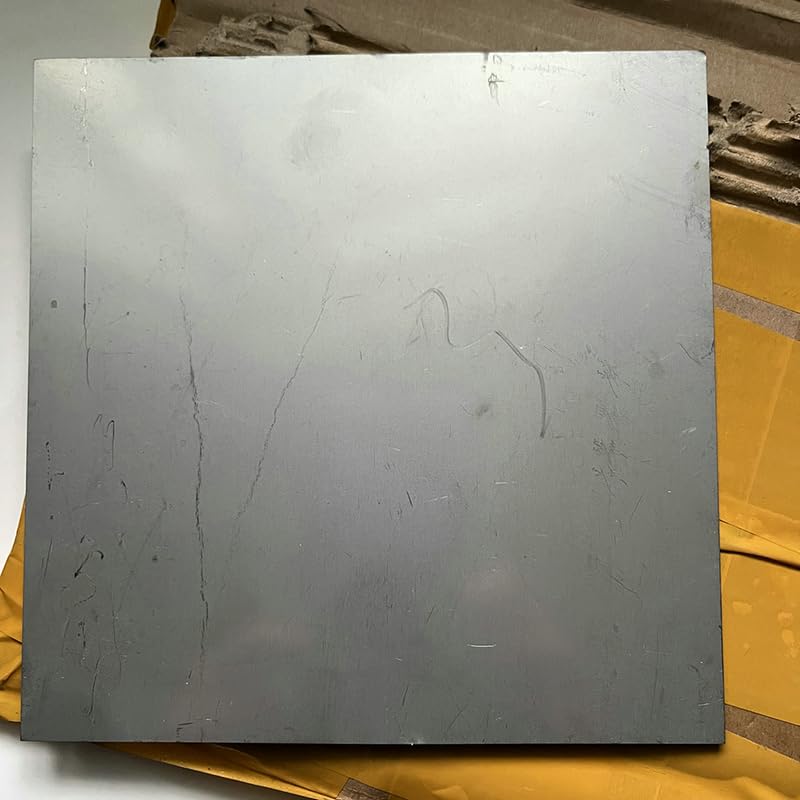 1 Piece 304 Stainless Steel Plate Thickness 0.3-5MM Square Sheet Plates Flat Brushed Metal Polished Board Laser Cutting Sheet (5.0X100X100MM)