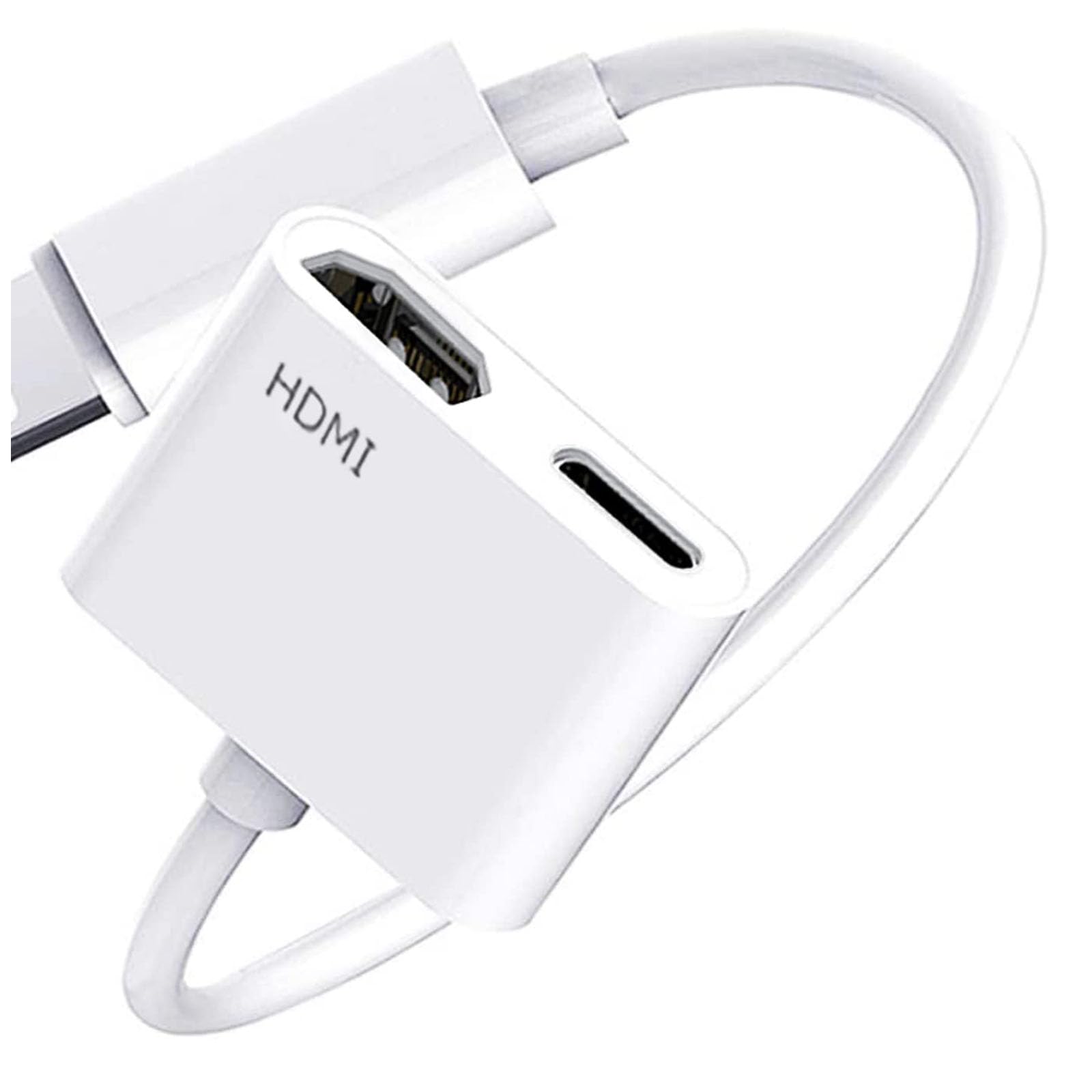 For Lightning to HDMI Digital AV for Apple Adapter Cable 1080P HDMI Sync Screen Digital Audio AV Converter with Charging Port for iPhone iPad iPod on HDTV Projector Monitor Support All iOS