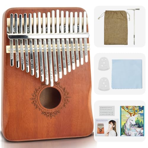 Image of Kalimba Thumb Piano 17 Key,Mbira Instrument,Musical Gift for Kids & Adults