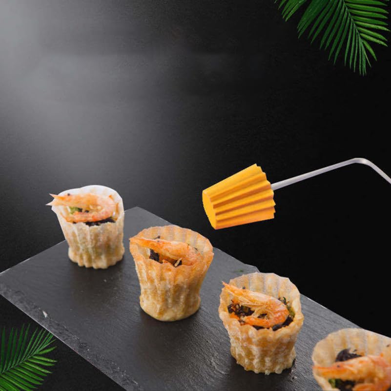 Image of UKCOCO Egg Tart Mold Baking Mold for Pastry Dessert for Malaysian Baking Kitchen Party Use Easy Demold and Clean 12.99X4.33X1.57In 1 X