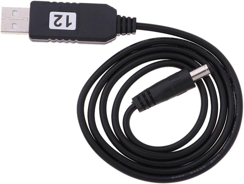 DC 5V to 12V Step Up Converter Cable – USB Power Boost Adapter with 5.5×2.1mm DC Jack, 1m Transfer Cable for Router, Fan, LED Strip, Speakers & 12V Devices