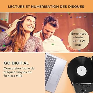 Auna Platine Vinyle Bluetooth, Tourne Disque Vinyle USB avec Haut parleur, Tourne-disques Audio Vinyle 33 tours, Chaine… - Les Beatles, Paul McCartney, John Lennon, RIngo Starr, George Harrison Auna Platine Vinyle Bluetooth, Tourne Disque Vinyle USB avec Haut parleur, Tourne-disques Audio Vinyle 33 tours, Chaine… – Image 3