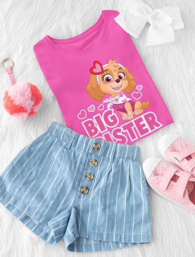 Tstars Paw Patrol Skye Big Sister Shirt Girls Big Sister Outfit Toddler Kids T-Shirt4