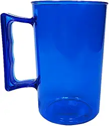 Kit 30 Copos Acrílico Liso Para Chopp 350ml Caneca Para Cerveja Com Alça (Azul)
