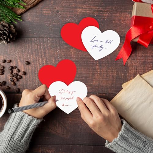Image of Festiko 200 Pcs Red Heart Shape Paper Cutouts for Valentine's Day Decorations, Love Theme Party Decor for Anniversary, Proposal, Wedding, Romantic Room & Table Decorations