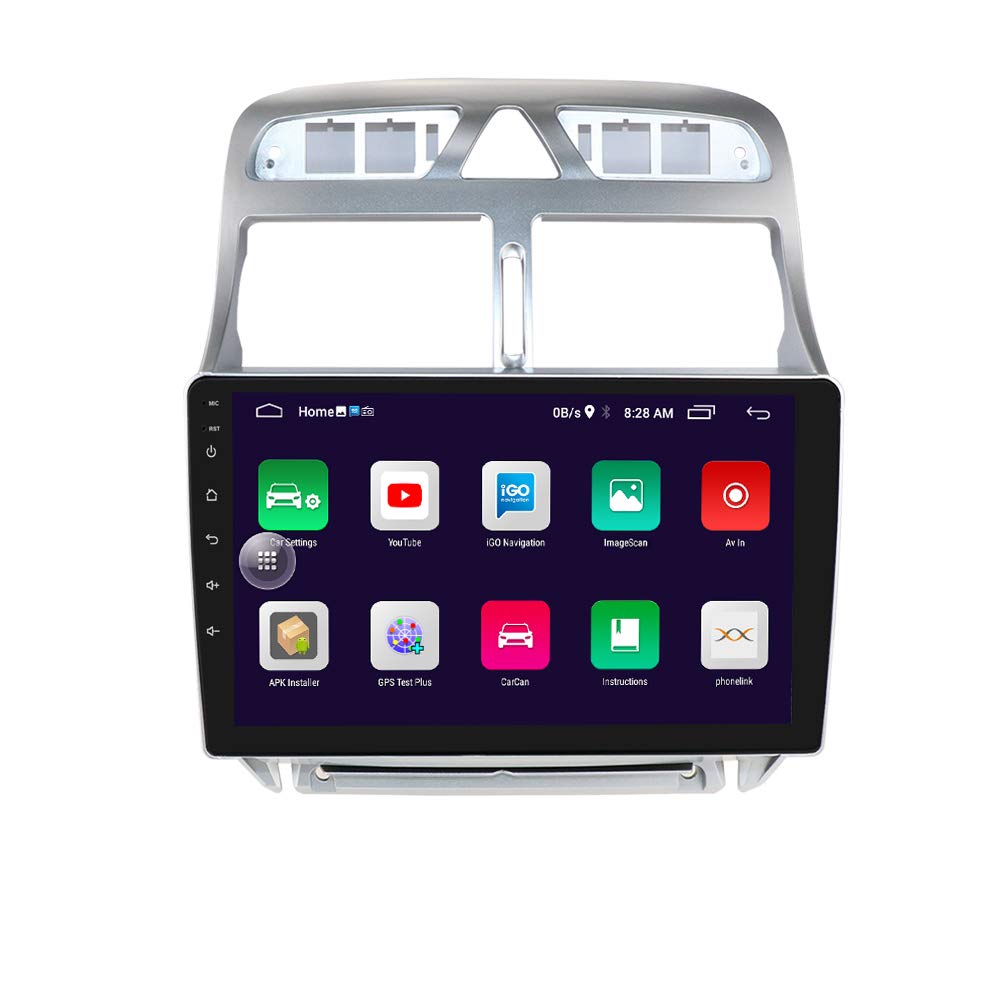 Ossuret9 Inch Android 10 Quad Core Car Radio GPS Navigator Fit for Peugeot 307 307CC 307SW 2002-2013 Supports Bluetooth 4.0 Radio Wifi 4G USB Microphone CANBUS ISO Cable