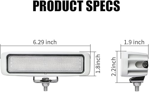 Miniatura 3 de EXZEIT Luces marinas de barco de 96 W, luces de barco esparcidor de haz de 180  para la cubierta de acoplamiento de pesca nocturna, 6.3 pulgadas,