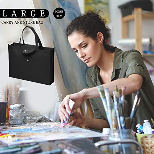 Large Deluxe Artist Painting Set, 137-Piece Professional Art Paint Supplies Kit w/Aluminum Field & Wood Table Easel for Adults, Acrylic, Oil & Watercolor Paints, Brushes, Canvases, Sketch Pads & More