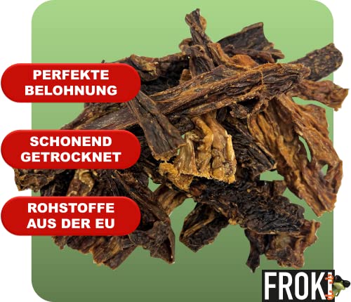 FROKI Premium Welpensticks vom Rinder-Euter für große & kleine Hunde 500g | 100% Rind | 100% Natürlich | Futter-Snack | Hunde-Leckerlis | Natur-Kausnack | Zahnpflege | ohne Zusatzstoffe