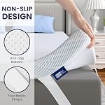 BedStory Matelas de mémoire Mousse Topper Twin, 3 Refroidissement de pouce Matelas Topper simple, confort amélioré & Relief de pression, Topper de lit moyen ferme avec couverture respirante, antidérapant, certifié CertiPUR-US